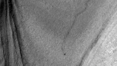 Photo of Марсоход Curiosity впервые сфотографировали с орбиты во время передвижения по Красной планете