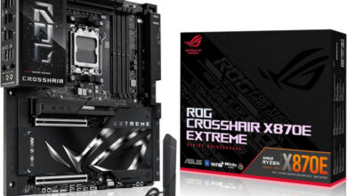 Photo of Asus представила свою лучшую материнскую плату для Ryzen 9000 за $1400 — ROG Crosshair X870E Extreme с испарительной камерой для SSD