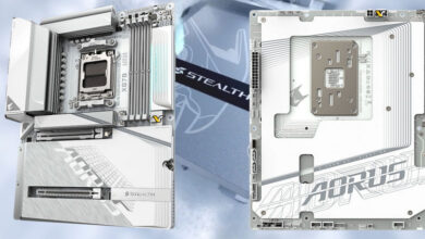 Photo of Gigabyte представила платы X870 и B850 Aorus Stealth с разъёмами питания на обратной стороне