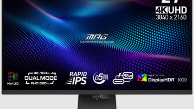 Photo of MSI представила геймерский Mini-LED-монитор MPG 274URDFW E16M с режимами 4K при 160 Гц и FHD при 320 Гц