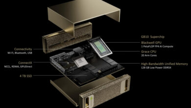 Photo of Nvidia случайно раскрыла характеристики GPU настольного ИИ-суперкомпьютера DGX Spark